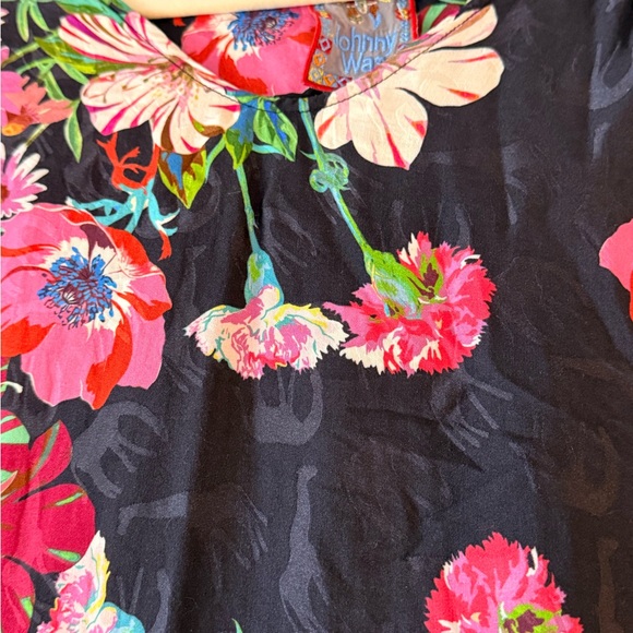 Johnny Was Multicolor Floral Blouse Size XL Long Sleeve Boho - Picture 4 of 6